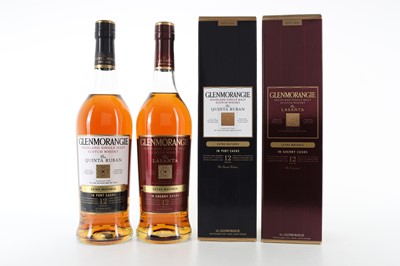 Lot 17 - GLENMORANGIE 12 YEAR OLD LASANTA AND 12 YEAR OLD QUINTA RUBAN