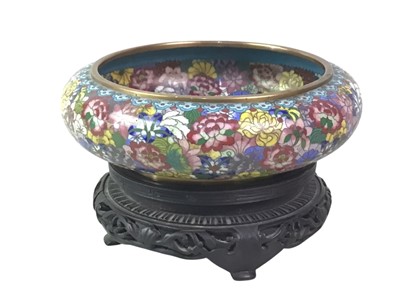 Lot 478 - CLOISONNÉ CIRCULAR BOWL