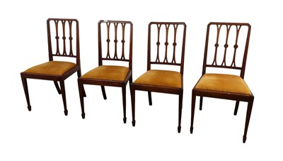 Lot 614 - SET OF FOUR MAHOGANY DINING CHAIRS