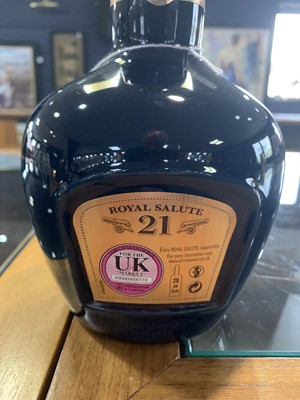 Lot 29 - CHIVAS ROYAL SALUTE 21 YEAR OLD SAPPHIRE DECANTER