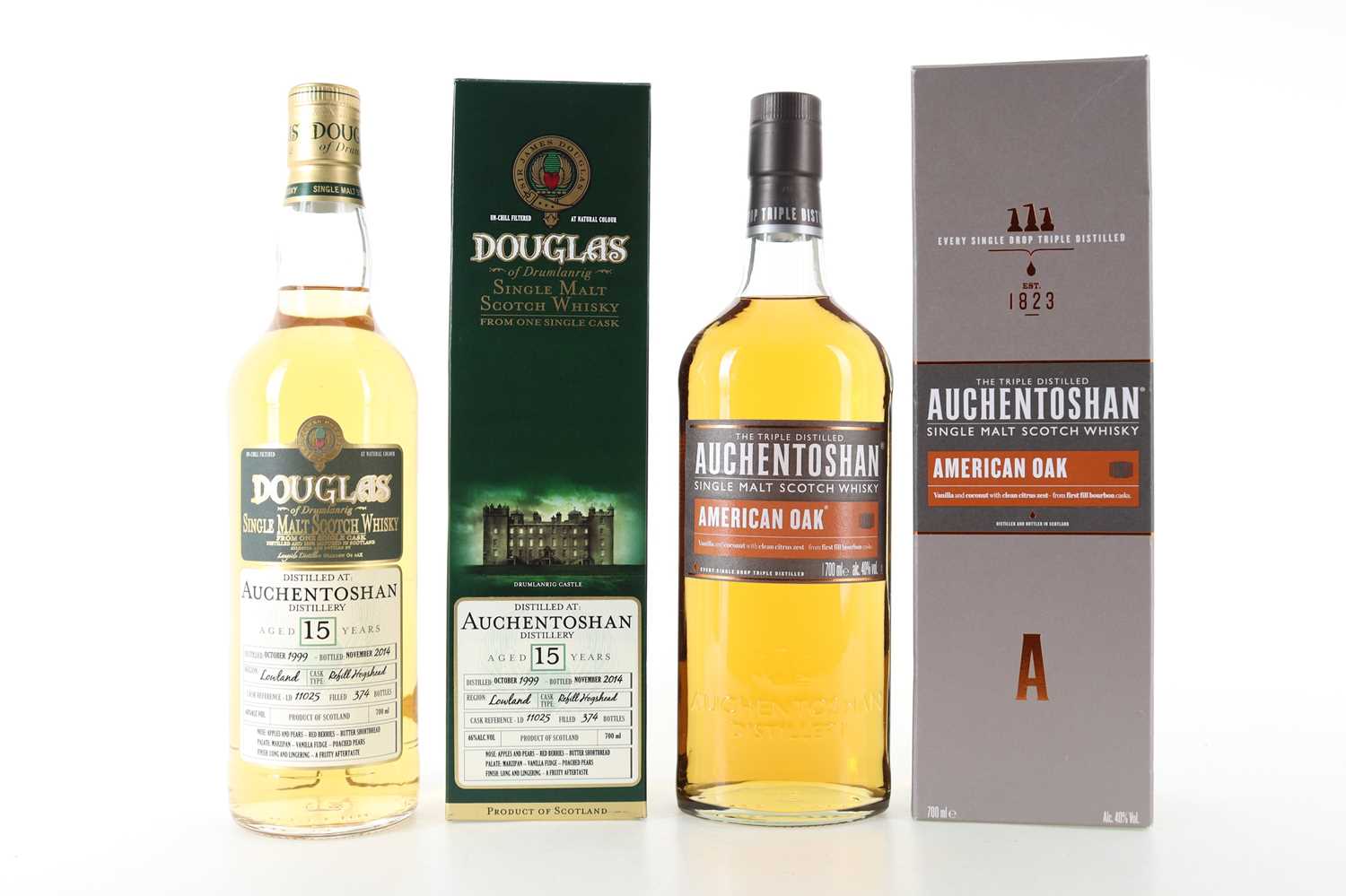 Lot 41 - AUCHENTOSHAN 1999 15 YEAR OLD DOUGLAS OF DRUMLANRIG AND AMERICAN OAK