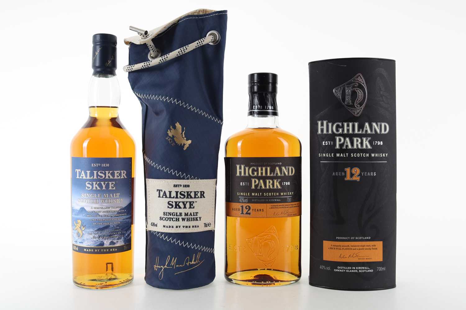 Lot 73 - HIGHLAND PARK 12 YEAR OLD AND TALISKER SKYE