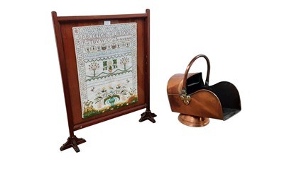 Lot 622 - FRAMED SAMPLER FIRE SCREEN