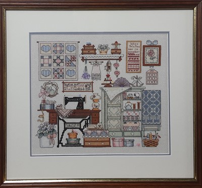 Lot 633 - GROUP OF FRAMED TAPESTRIES