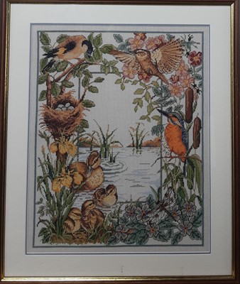 Lot 633 - GROUP OF FRAMED TAPESTRIES