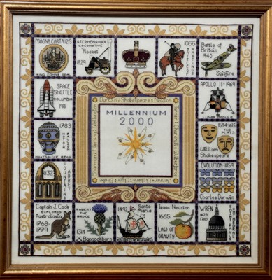 Lot 633 - GROUP OF FRAMED TAPESTRIES