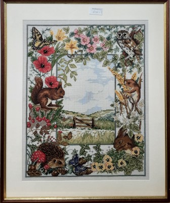 Lot 633 - GROUP OF FRAMED TAPESTRIES
