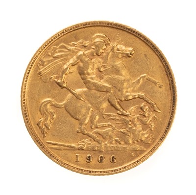 Lot 131 - EDWARD VII GOLD HALF SOVEREIGN