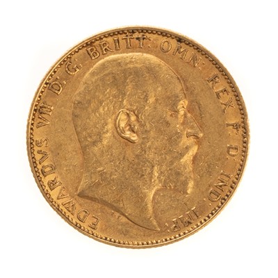 Lot 132 - EDWARD VII GOLD SOVEREIGN