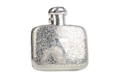 Lot 841 - LATE VICTORIAN SILVER HIP FLASK