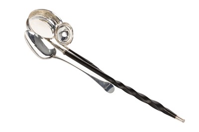 Lot 843 - GEORGE III SCOTTISH PUNCH LADLE