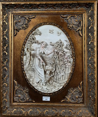 Lot 640 - FIGURAL PLAQUE