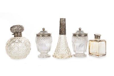 Lot 849 - PAIR OF REGENCY CUT GLASS MUSTARD POTS