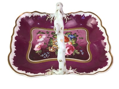 Lot 382 - 19TH CENTURY OBLONG FRUIT BASKET