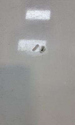 Lot 642 - WHITE OVAL TULIP DINING TABLE