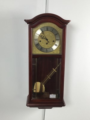 Lot 646 - HOWARD MILLER AMBASSADOR MAHOGANY 8 DAY WALL CLOCK