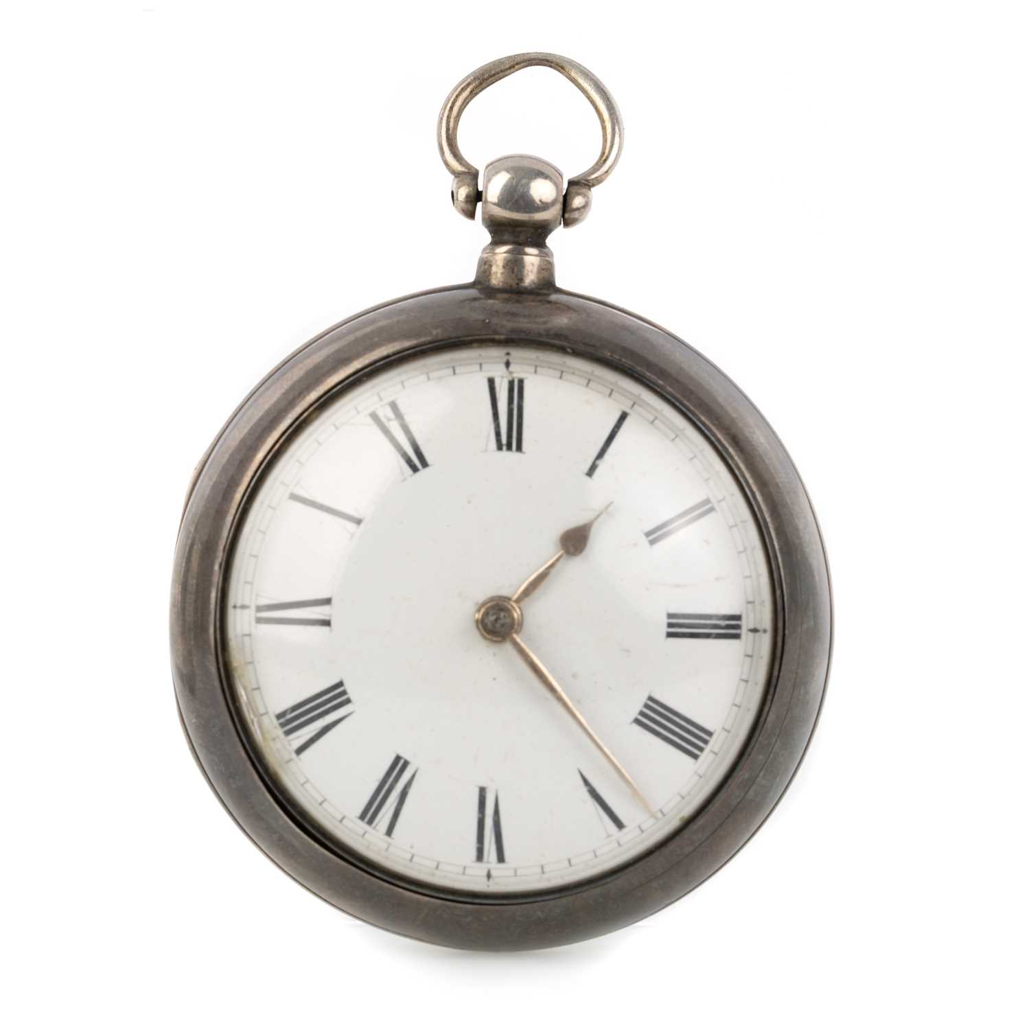 Lot 808 - EARLY VICTORIAN SILVER PAIR CASED POCKET WATCH