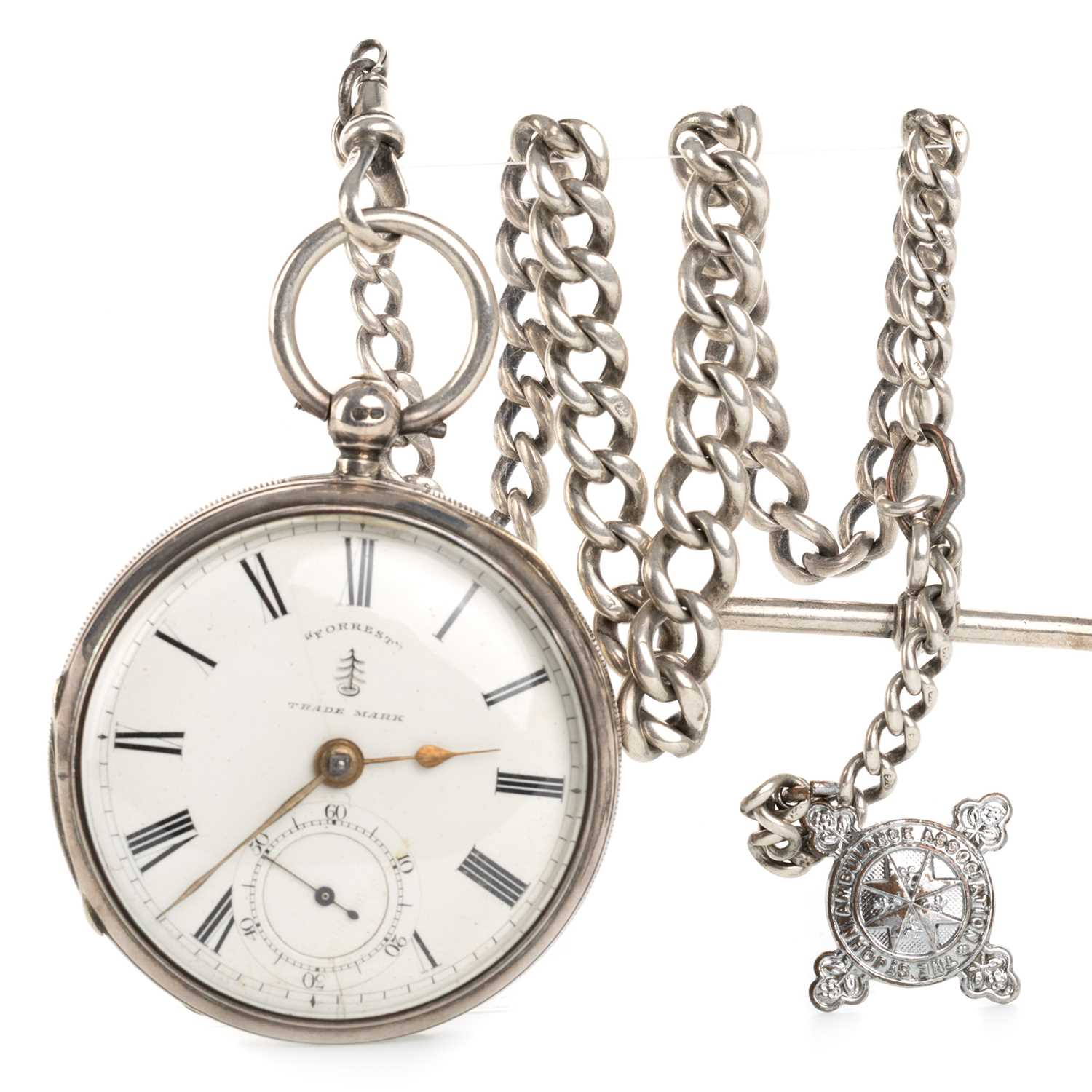 Lot 809 - LATE VICTORIAN SILVER POCKET WATCH