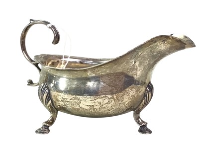 Lot 581 - GEORGE V SILVER SAUCEBOAT
