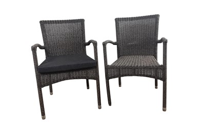 Lot 148 - ALEXANDER ROSE RATTAN STYLE GARDEN TABLE AND CHAIRS