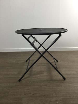 Lot 148 - ALEXANDER ROSE RATTAN STYLE GARDEN TABLE AND CHAIRS