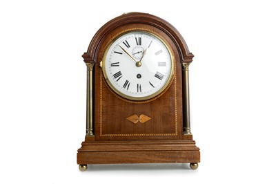 Lot 1043 - EDWARDIAN MAHOGANY MANTEL CLOCK