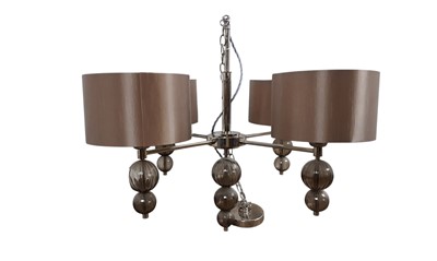 Lot 150 - SET OF FIVE CONTEMPORARY CHROME CEILING LIGHTS