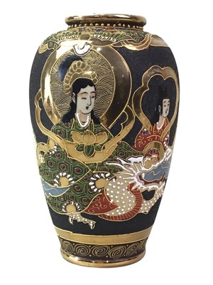 Lot 34 - JAPANESE SATSUMA VASE