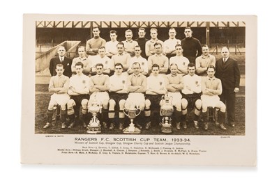 Lot 1756 - RANGERS F.C. SIGNED POSTCARD