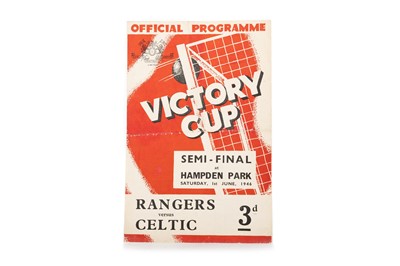 Lot 1759 - RANGERS F.C. V CELTIC F.C. VICTORY CUP SEMI FINAL FOOTBALL PROGRAMME