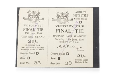 Lot 1761 - RANGERS F.C. V HIBERNIAN F.C., VICTORY CUP FINAL TICKET