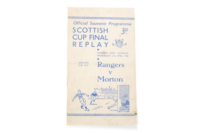 Lot 1763 - RANGERS F.C. V MORTON F.C., SCOTTISH CUP FINAL REPLAY FOOTBALL PROGRAMME