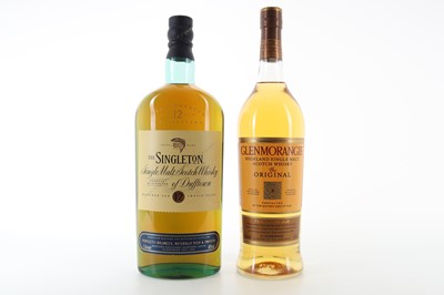 Lot 143 - SINGLETON OF DUFFTOWN 12 YEAR OLD 1L AND GLENMORANGIE 10 YEAR OLD 1L
