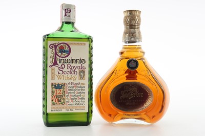 Lot 192 - JOHNNIE WALKER SWING SUPERIOR 75CL AND PINWINNIE ROYALE 12 YEAR OLD 75CL