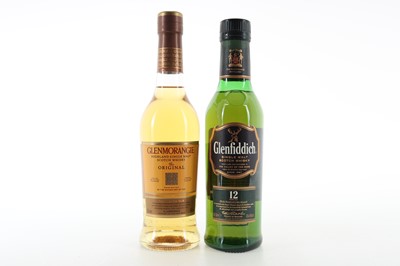 Lot 200 - GLENFIDDICH 12 YEAR OLD 35CL AND GLENMORANGIE 10 YEAR OLD 35CL