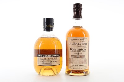 Lot 203 - BALVENIE 12 YEAR OLD DOUBLEWOOD AND GLENROTHES SELECT RESERVE