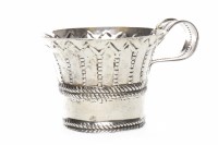 Lot 423 - EDWARD VII SILVER WINE CUP maker George Nathan...
