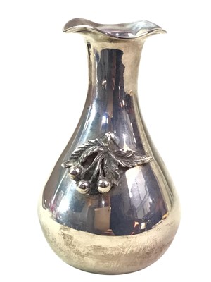 Lot 165 - CONTINENTAL SILVER FLOWER VASE