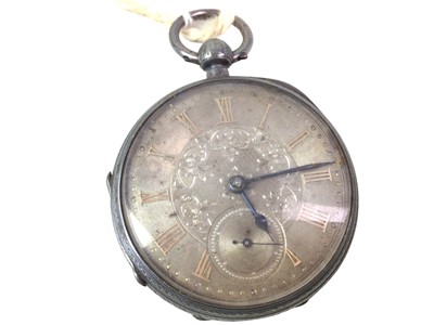 Lot 171 - VICTORIAN SILVER CASED POCKET WATCH