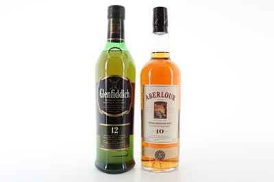 Lot 212 - GLENFIDDICH 12 YEAR OLD AND ABERLOUR 10 YEAR OLD