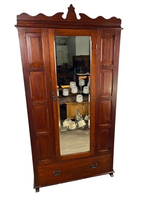 Lot 178 - VICTORIAN WARDROBE AND DRESSING CHEST
