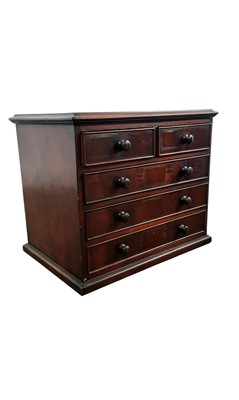 Lot 1337 - PAIR OF VICTORIAN MAHOGANY TABLE TOP CHESTS