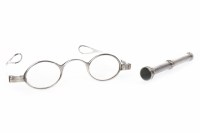 Lot 430 - GEORGE III SILVER SPECTACLES maker Joseph...