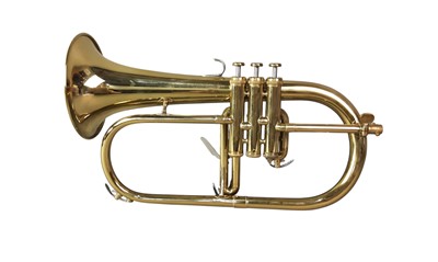 Lot 1044 - BRASS FLUGEL HORN