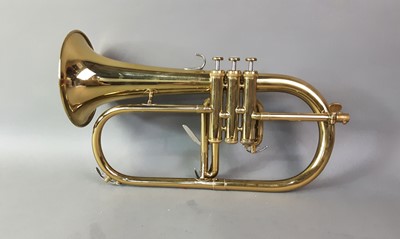 Lot 1044 - BRASS FLUGEL HORN