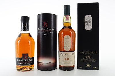 Lot 165 - LAGAVULIN 16 YEAR OLD AND HIGHLAND PARK 12 YEAR OLD 1990S