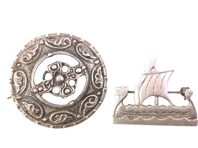 Lot 55 - TWO SILVER BROOCHES
