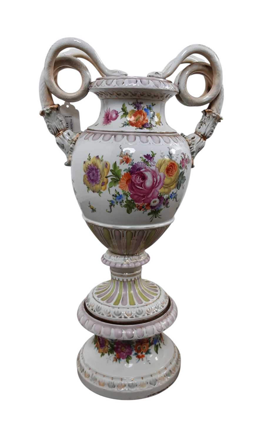 Lot 113 - MEISSEN SCHLANGEN VASE