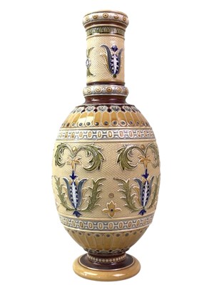 Lot 117 - VILLEROY & BOCH METTLACH STONEWARE VASE