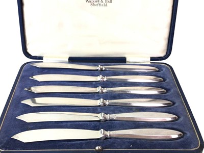 Lot 208 - SET OF SIX AFTERNOON TEA KNIVES